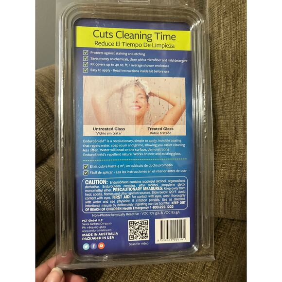 Enduroshield Glass Showers Treatment Kit 2-Oz Coating 4.2-Oz Cleaner Bathroom - Picture 2 of 4